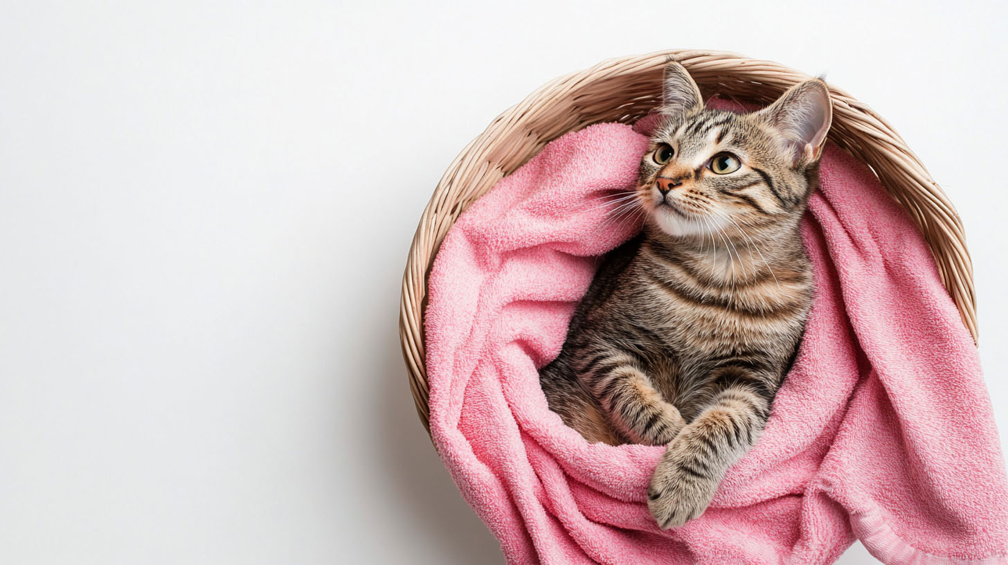 Katze in Wäschekorb- Bild für Blogpost Katzen und Spülmittel: Was wollen Menschen? von Philip Reitsperger