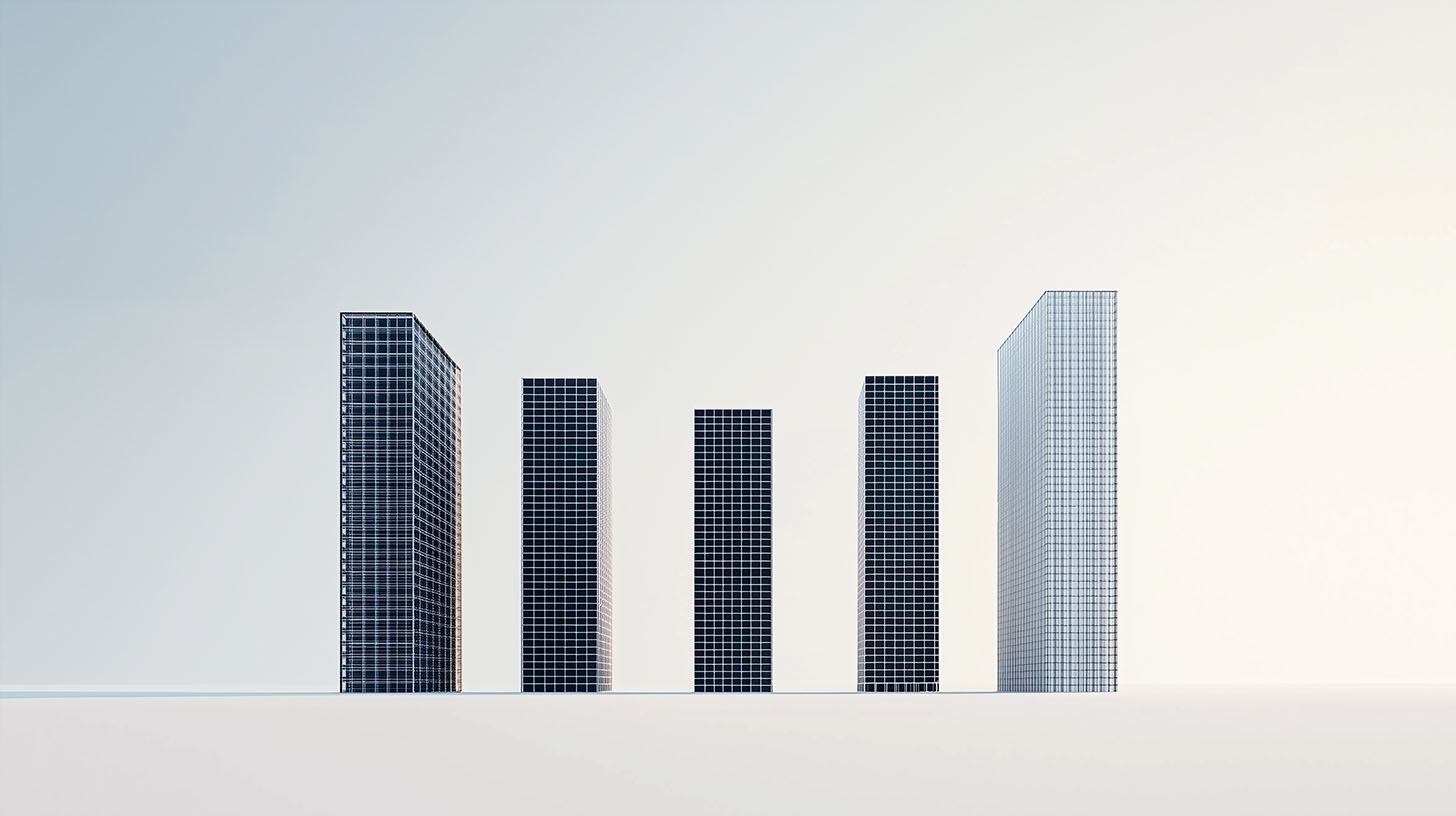 Vier Hochhäuser - Bild für Blogpost The Kingdom of God: Markenarchitektur. von Philip Reitsperger