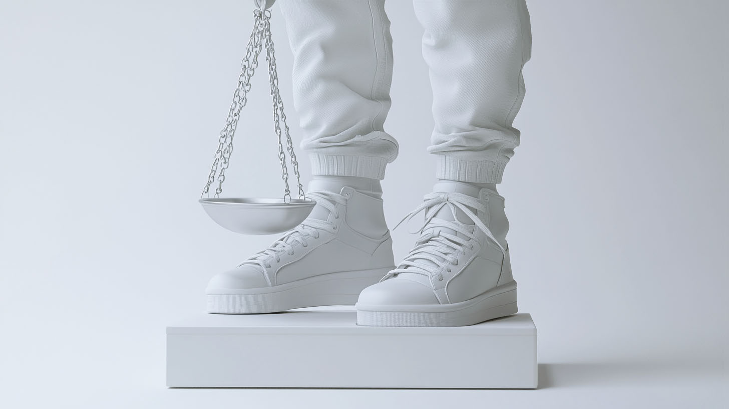 Statue mit Sportsschuhen - Bild für Blogpost Marken und Recht von Philip Reitsperger